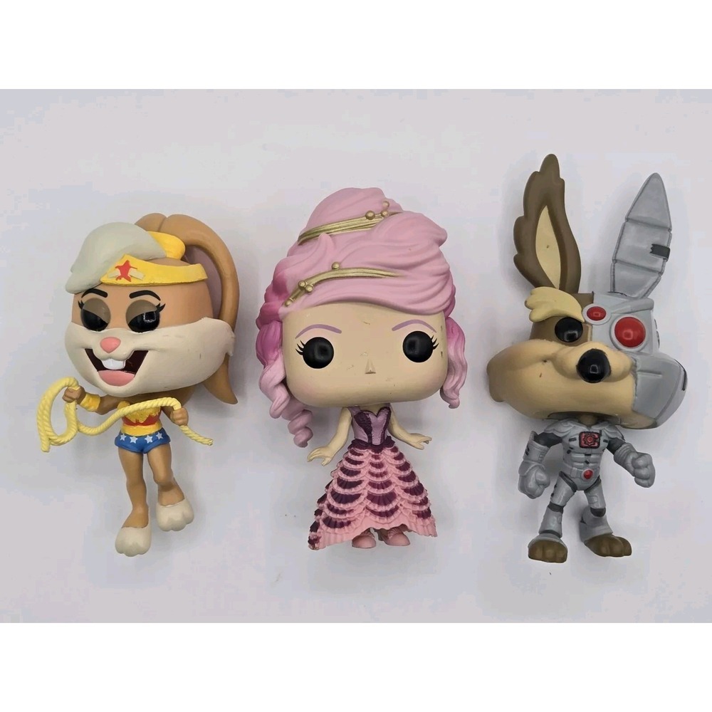 Funko Pop Figure Lot Of 3 Loose Lola Bunny Wonder Woman Wile Coyote Princess